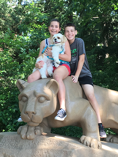 Bruce, Julia and the Nittany Lion